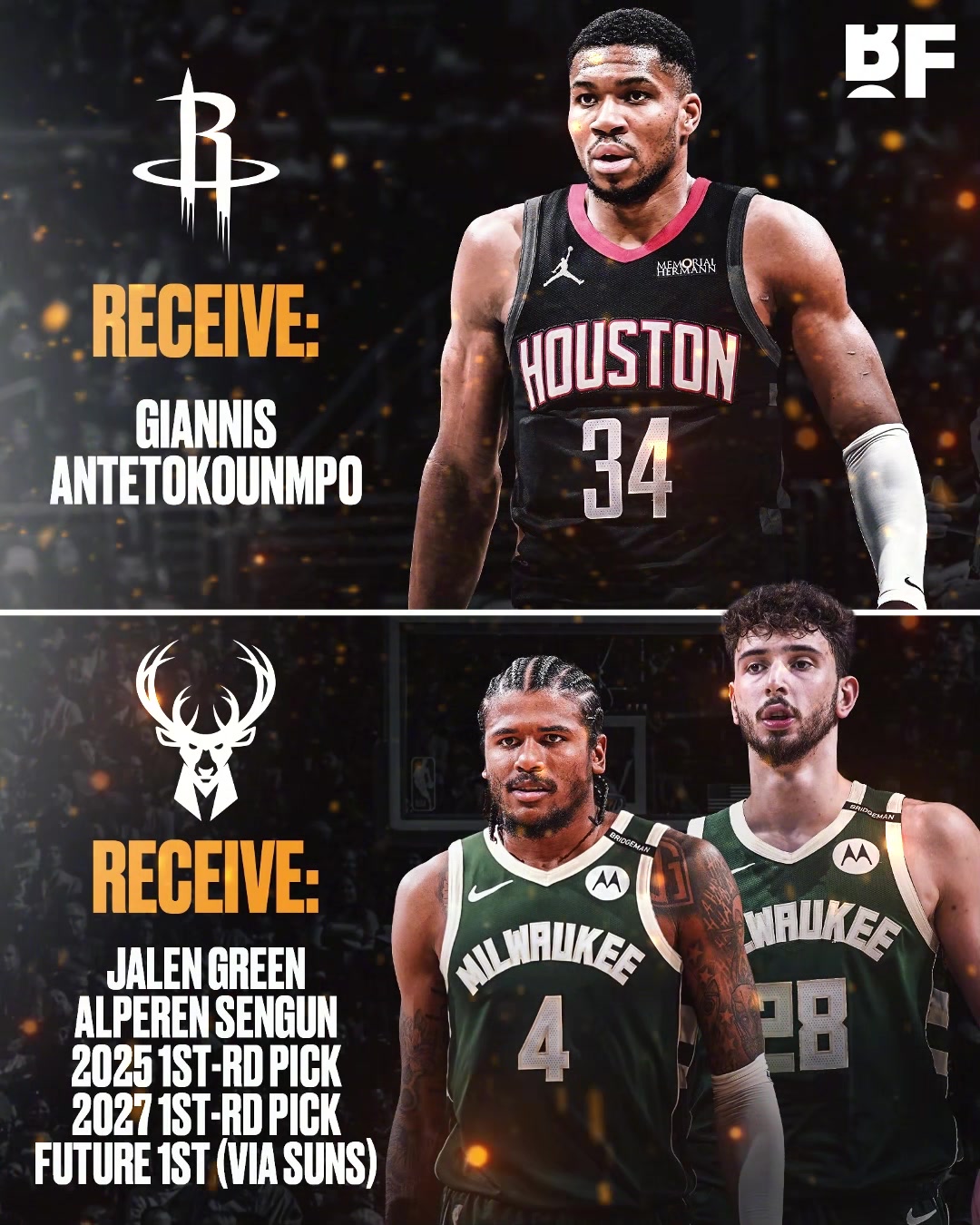 太敢想了吧美媒交易方案火箭送出杰倫-格林申京換來(lái)字母哥