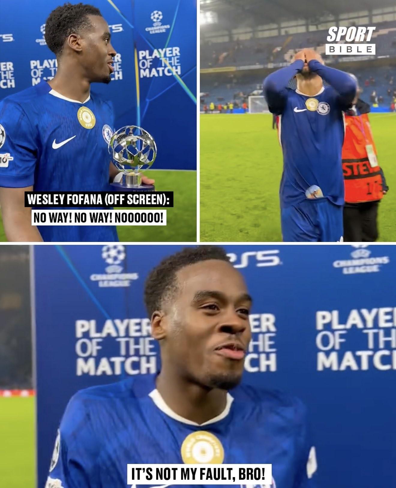 為什么是你？得知吉滕斯贏得全場(chǎng)最佳球員后 福法納難以置信